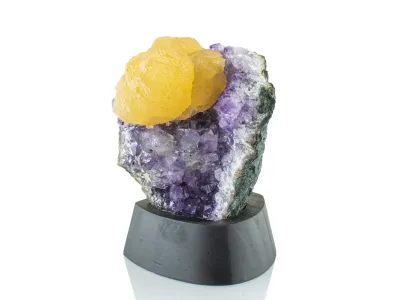 Amethyst mit Calcit