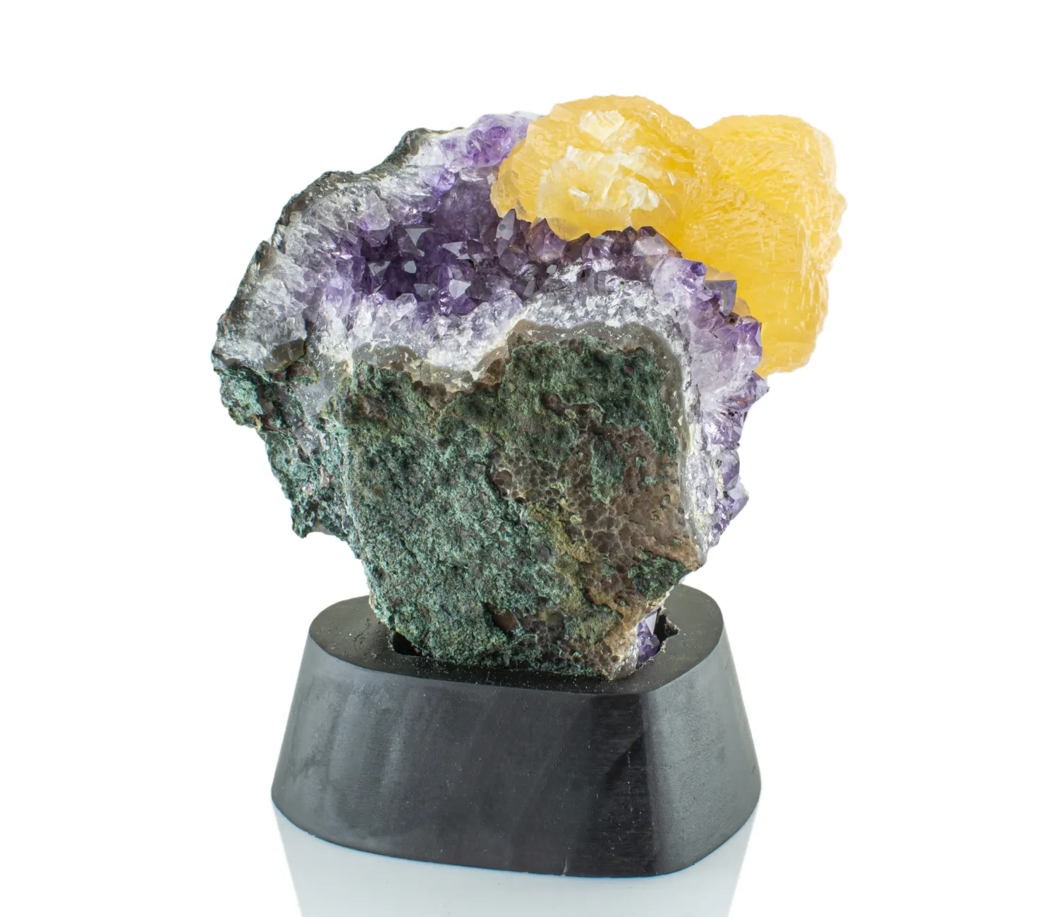 Amethyst mit Calcit