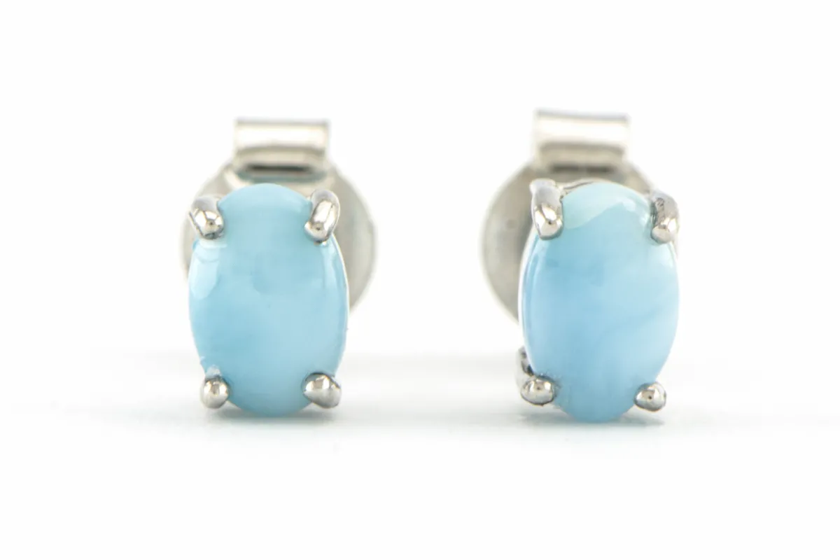 Silberohrringe mit Larimar
