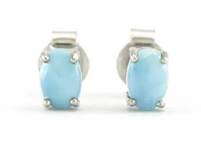 Silberohrringe mit Larimar