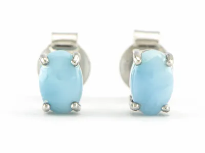 Silberohrringe mit Larimar
