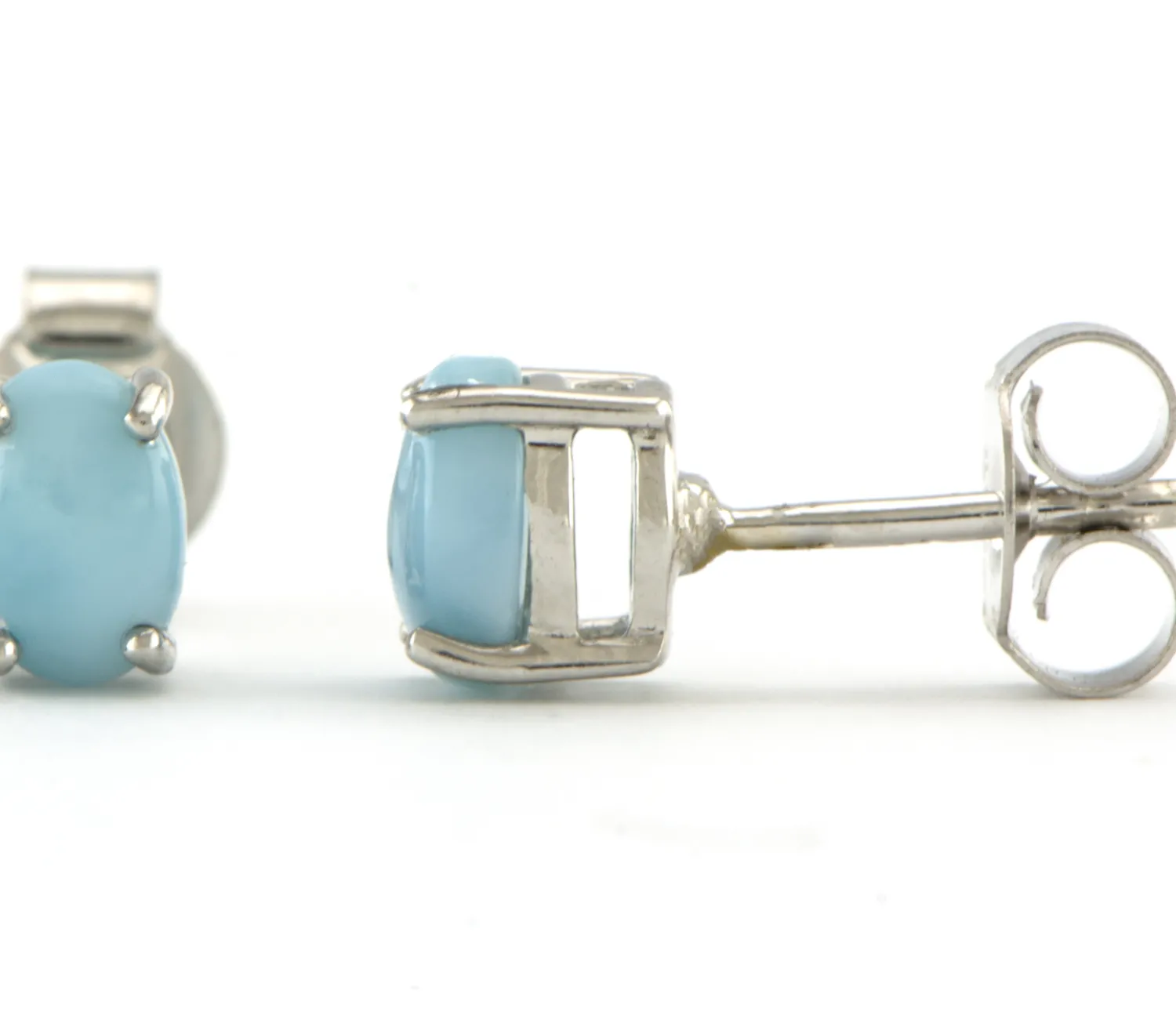Silberohrringe mit Larimar