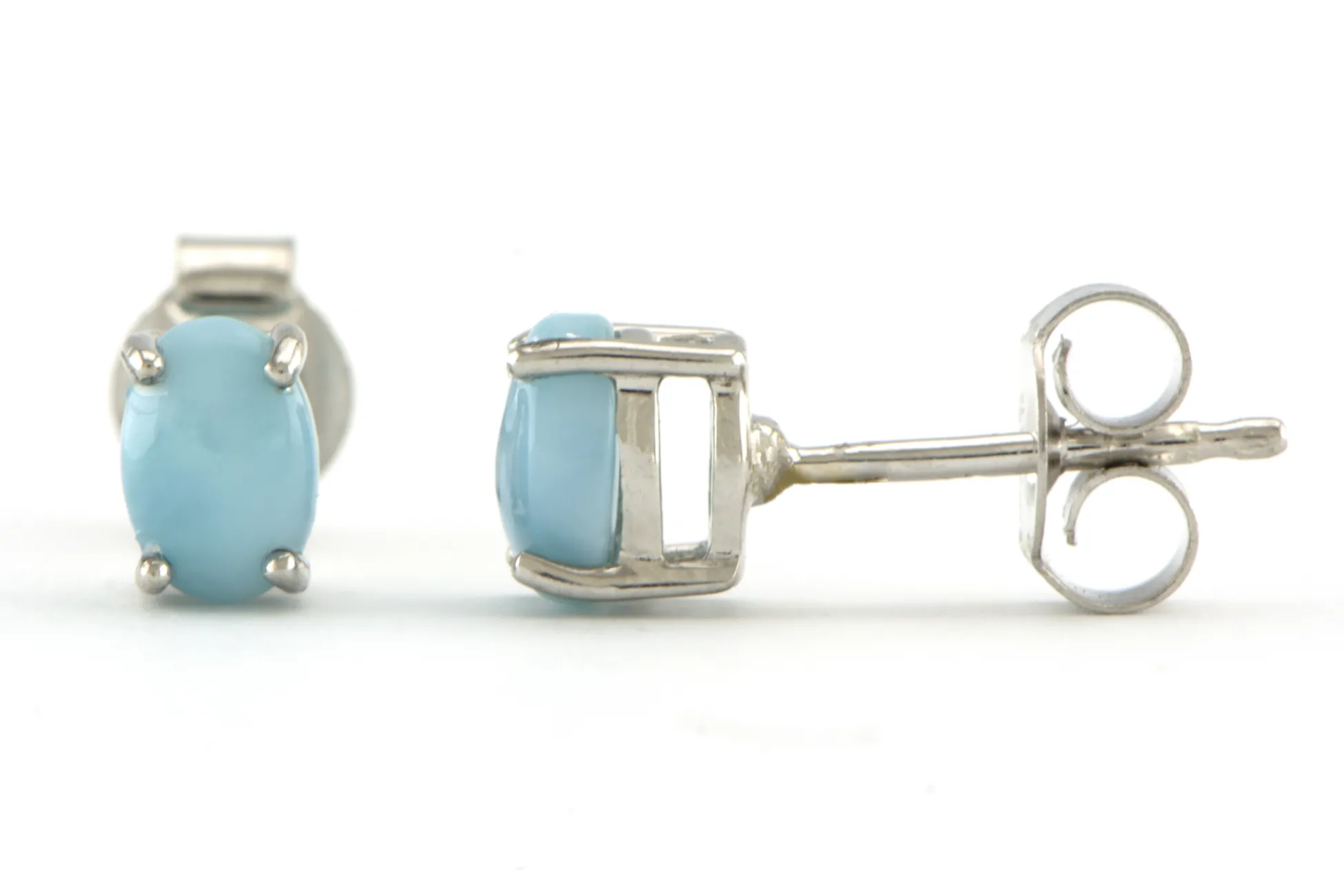 Silberohrringe mit Larimar