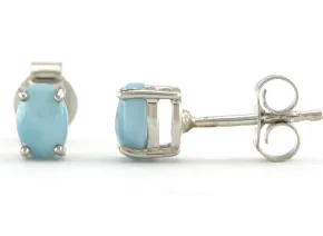 Silberohrringe mit Larimar
