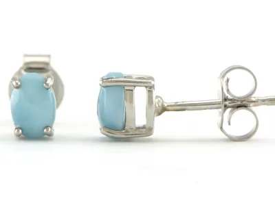 Silberohrringe mit Larimar
