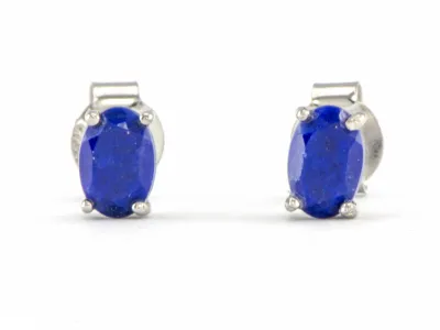 Silberohrringe mit Lapislazuli