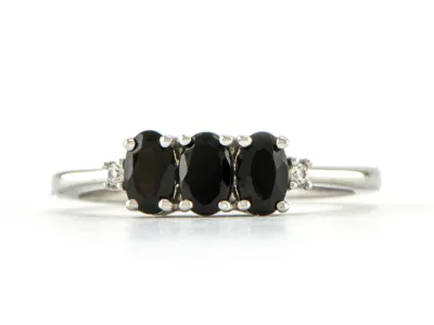 Schwarzer Turmalin Ring