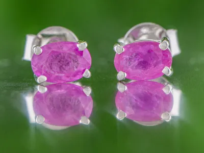 Rosa Saphir Ohrringe