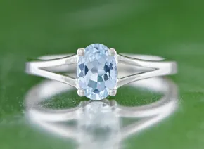 Silberring mit Aquamarin