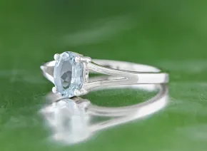 Silberring mit Aquamarin
