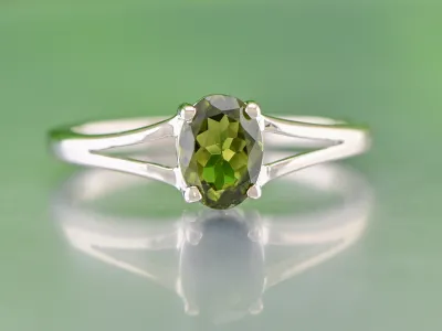 Ring mit grünem Turmalin