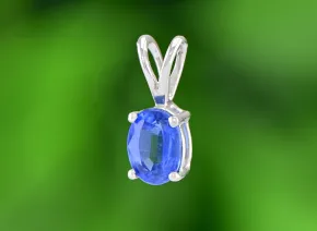 Silberanhänger mit blauem Kyanit