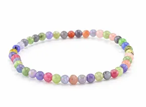 Armband mit natürlichem Tansanit, rosa Turmalin und Tsavorit
