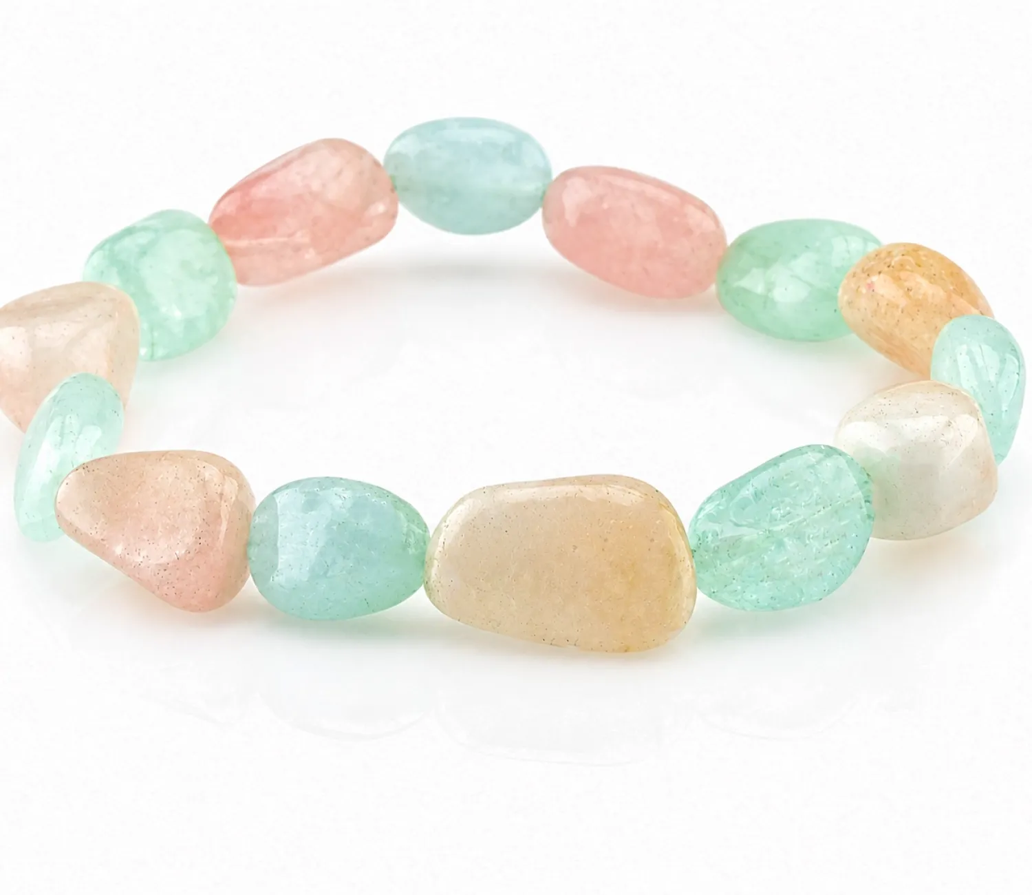 Armband mit Aquamarin und Morganit AA