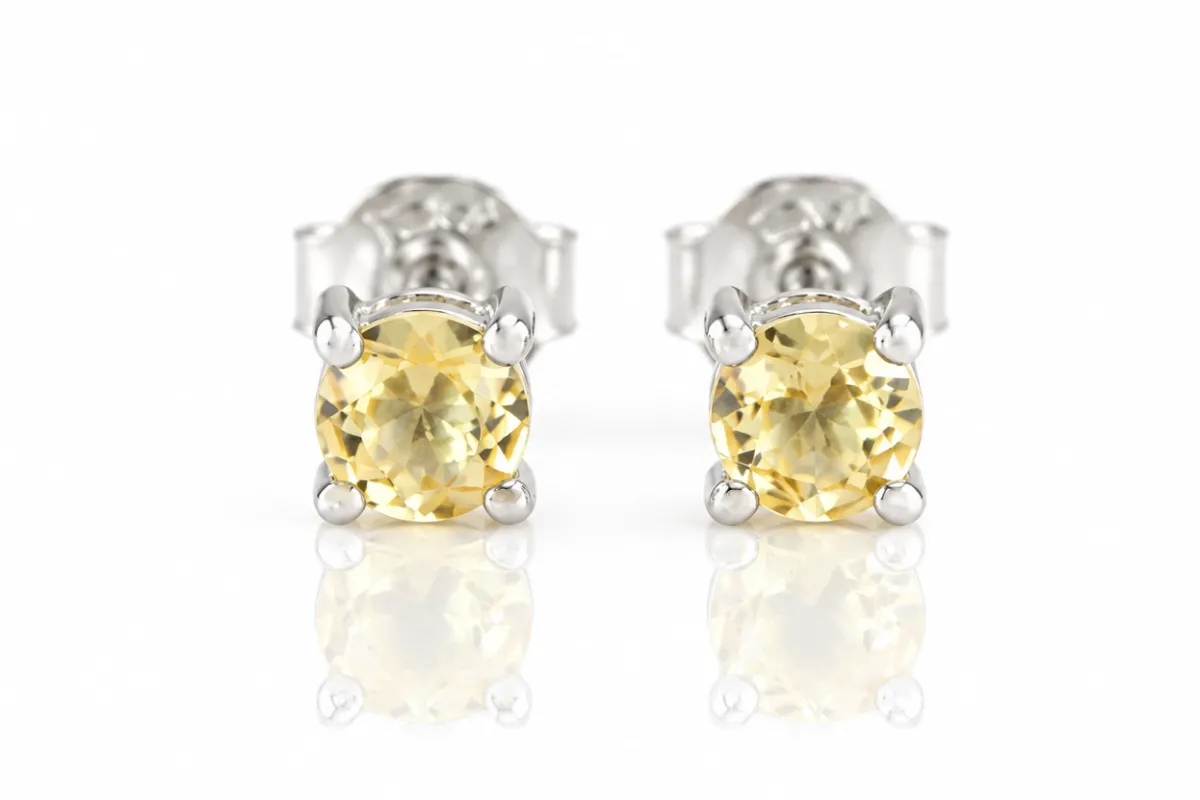 Silberohrringe mit natürlichem Chrysoberyll