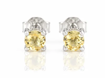 Silberohrringe mit natürlichem Chrysoberyll