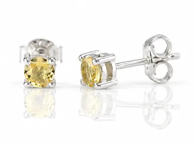 Silberohrringe mit natürlichem Chrysoberyll