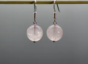 Rosenquarz Ohrringe