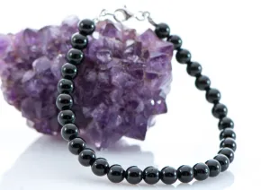 Schwarze Turmalin Armband 6mm