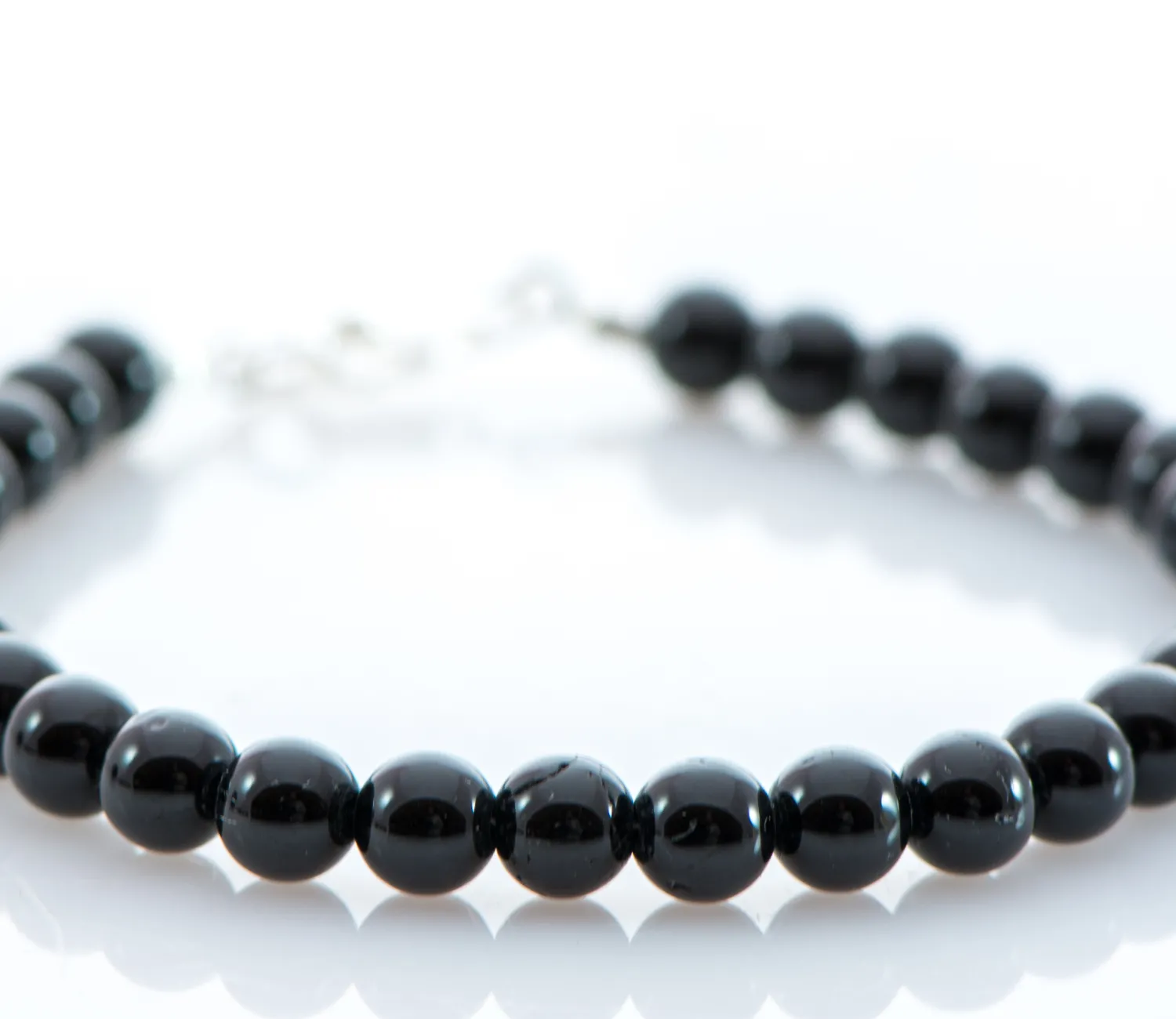 Schwarze Turmalin Armband 6mm