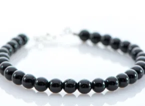 Schwarze Turmalin Armband 6mm