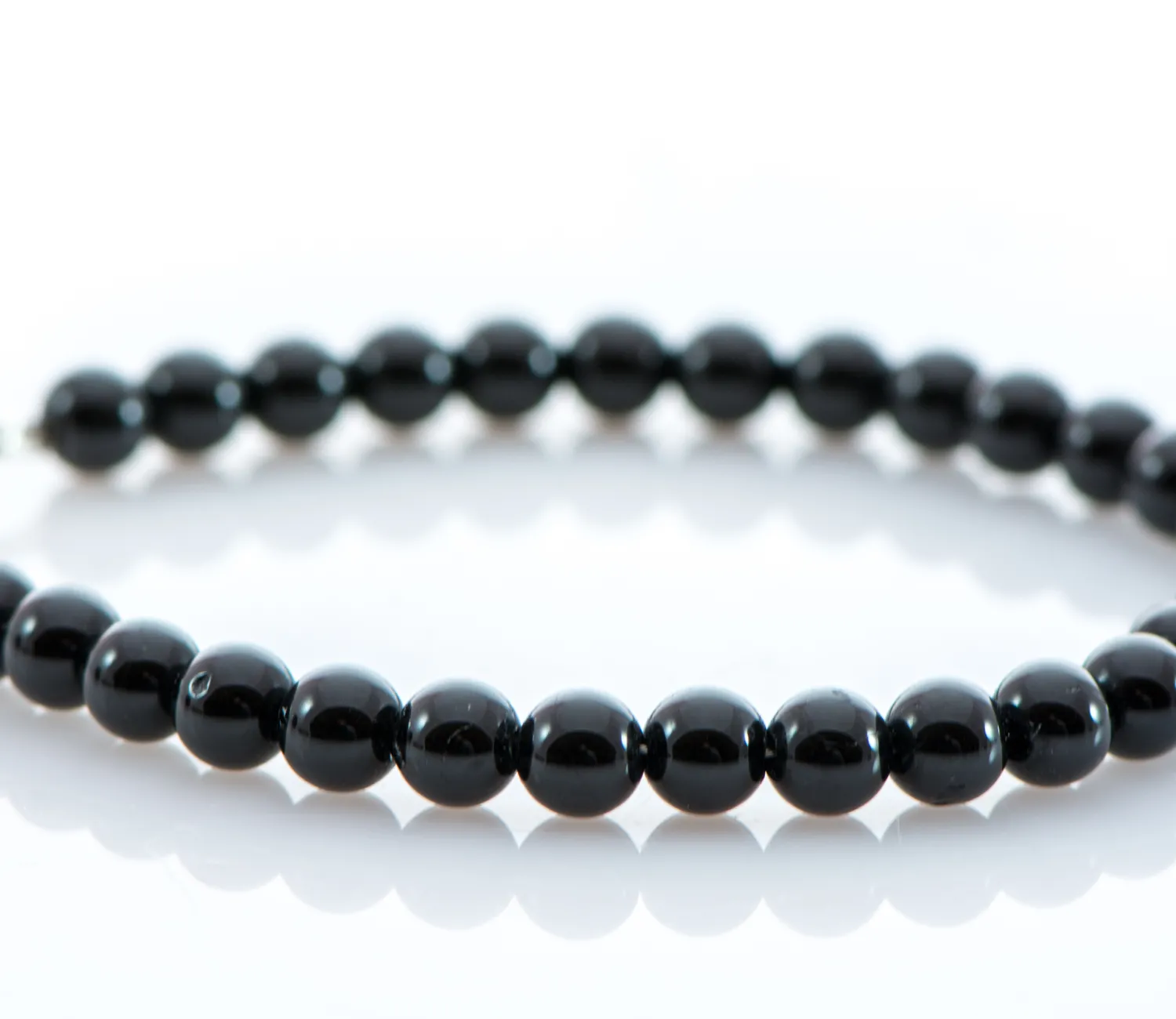 Schwarze Turmalin Armband 6mm