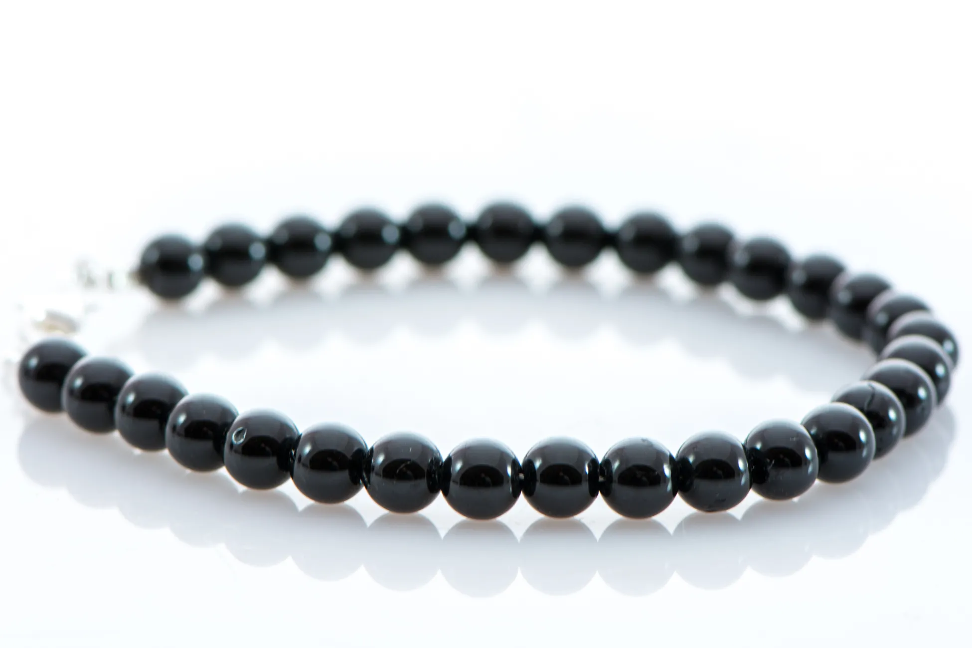 Schwarze Turmalin Armband 6mm