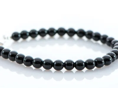 Schwarze Turmalin Armband 6mm